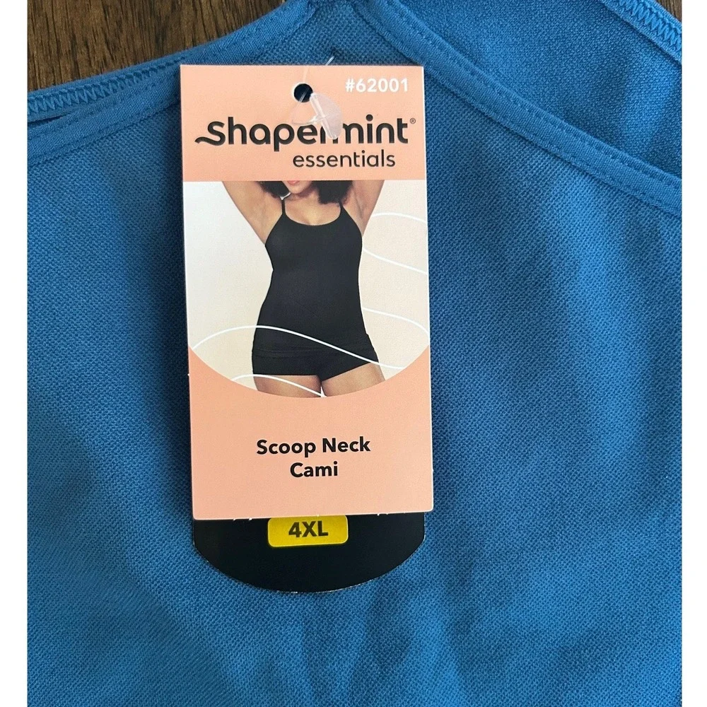 Shapermint Essentials Blue Scoop Neck Cami Shapewear 4XL Plus Size 62001‎ NEW - Picture 4 of 10